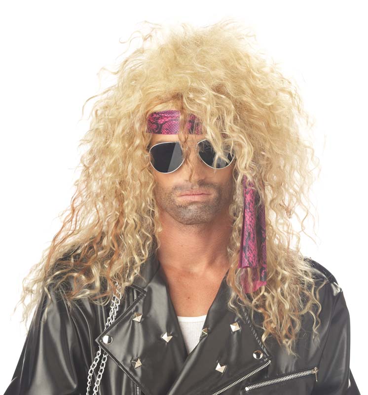 80s Heavy Metal Glam Rock Curly Jon Bon Jovi Wig Blonde Ebay 9114