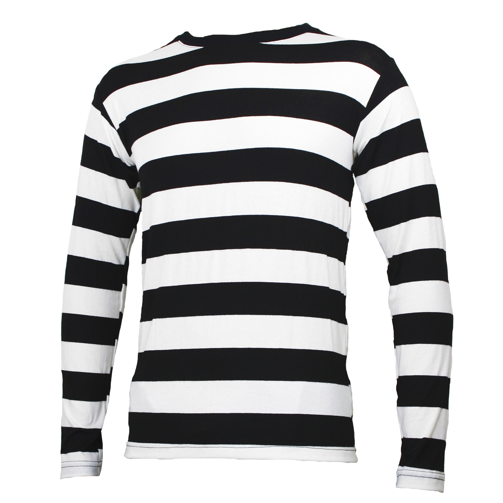 Mens Black And White Striped T Shirt Long Sleeve : Northstyle Mens Red