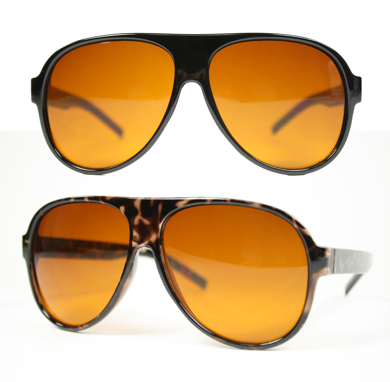 80's Blue Blocker SCARFACE Tony Montana Aviator Sunglasses Black Toroise