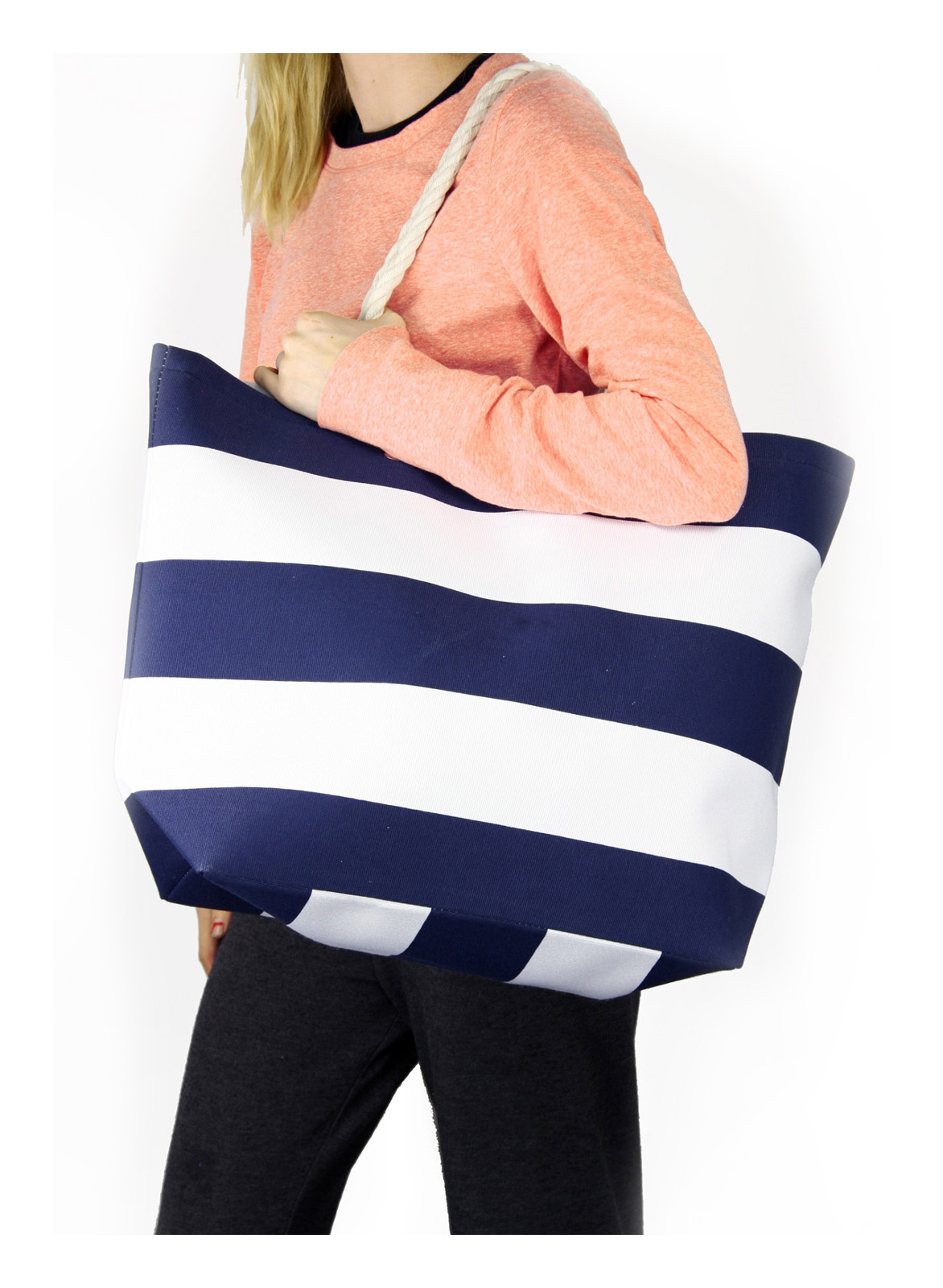 Canvas Beach Bag With Rope Handles