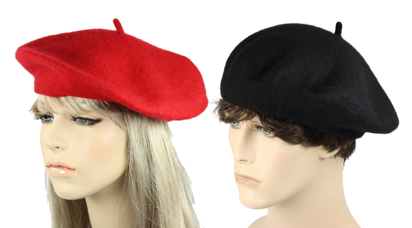 French Painter Beret BLACK or RED Adult Hat Costume Mens Womens | eBay