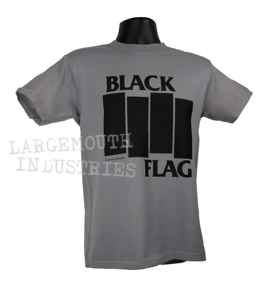 Black Flag Bars Logo Old School Punk T Shirt Grey Ebay