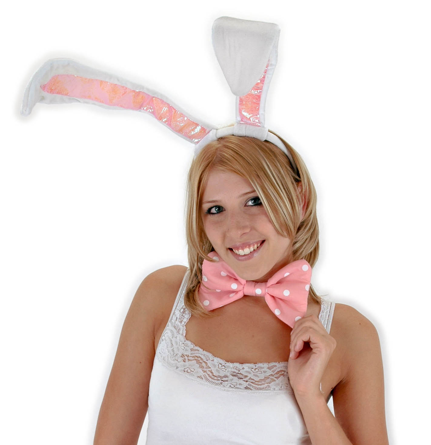 Bunny Rabbit Ears Tail Headband Bowtie Costume White Accessory Kit eBay