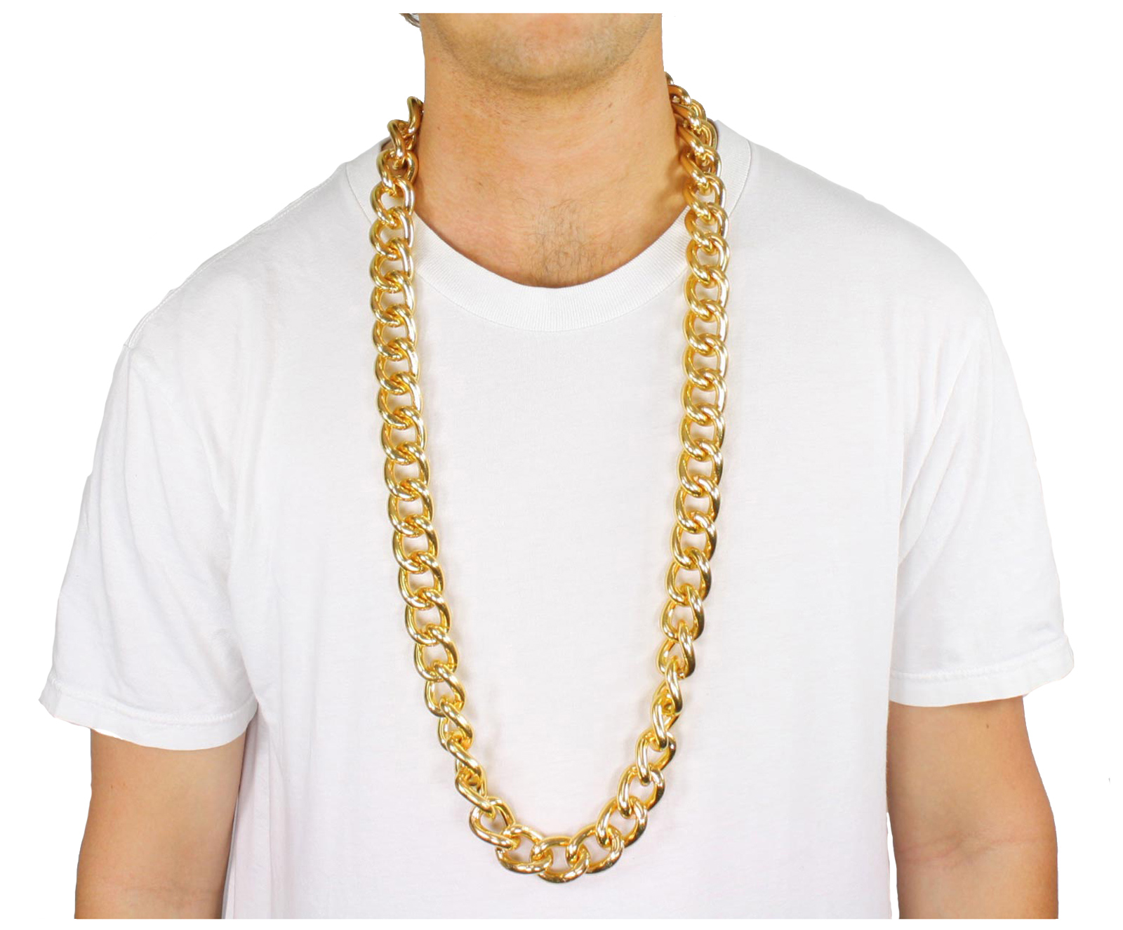 40 Heavy Rope Link Gold Pimp Chain Old School Rapper Run Dmc Costume Bling Ebay 