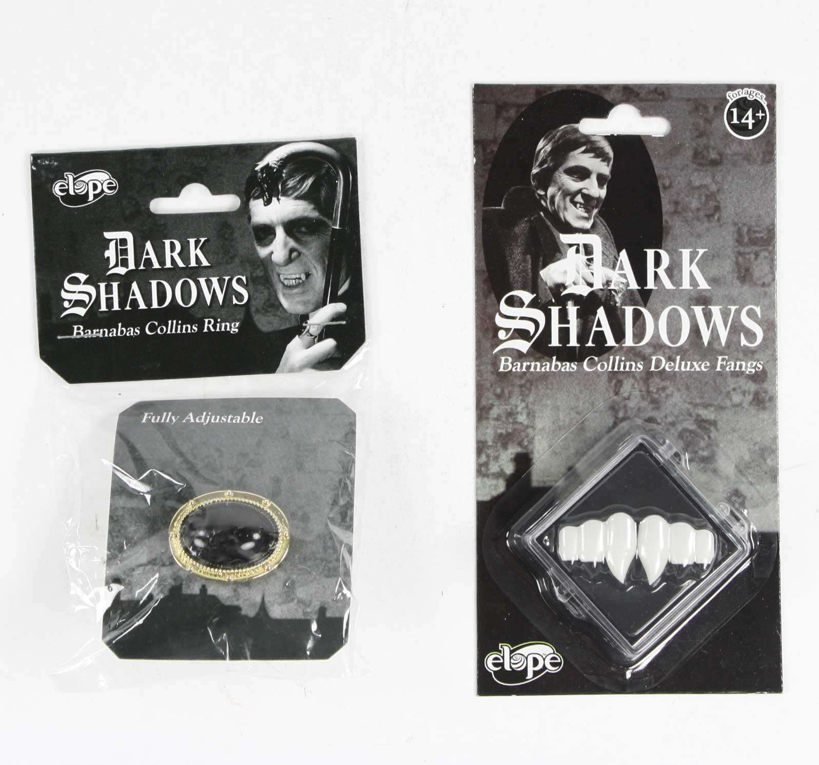 Barnabas Collins Dark Shadows Johnny Depp Vampire Costume Ring & Fangs