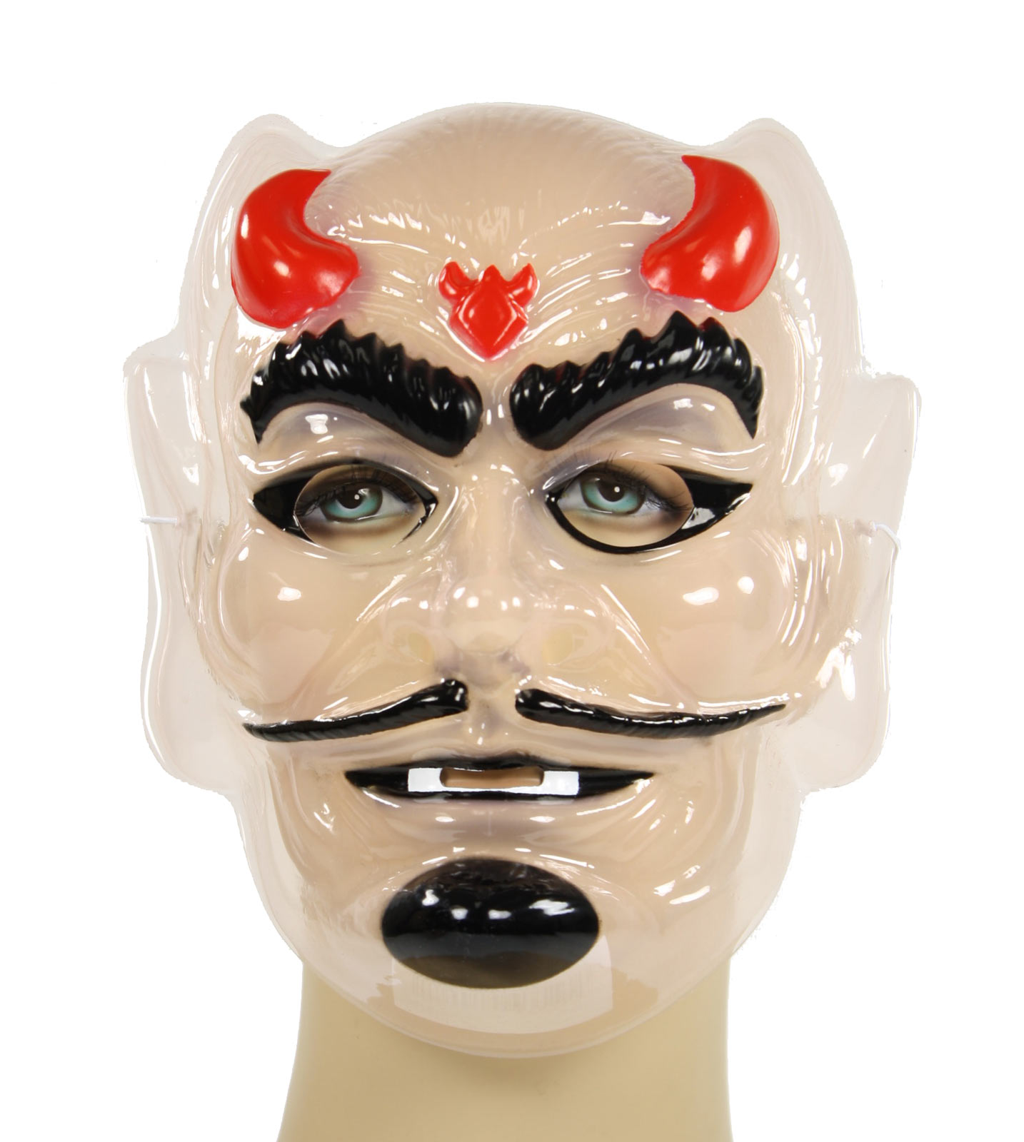 Transparent Clear Devil Plastic Costume Mask EBay