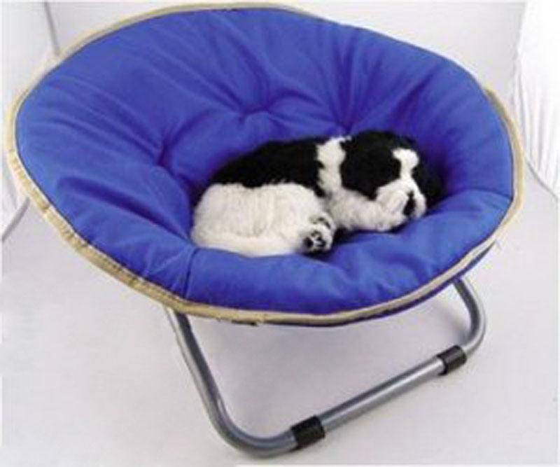 ROUND dog chair BED fold collapsible cat MED 40lb TAN YORKIE Shih tzu ...