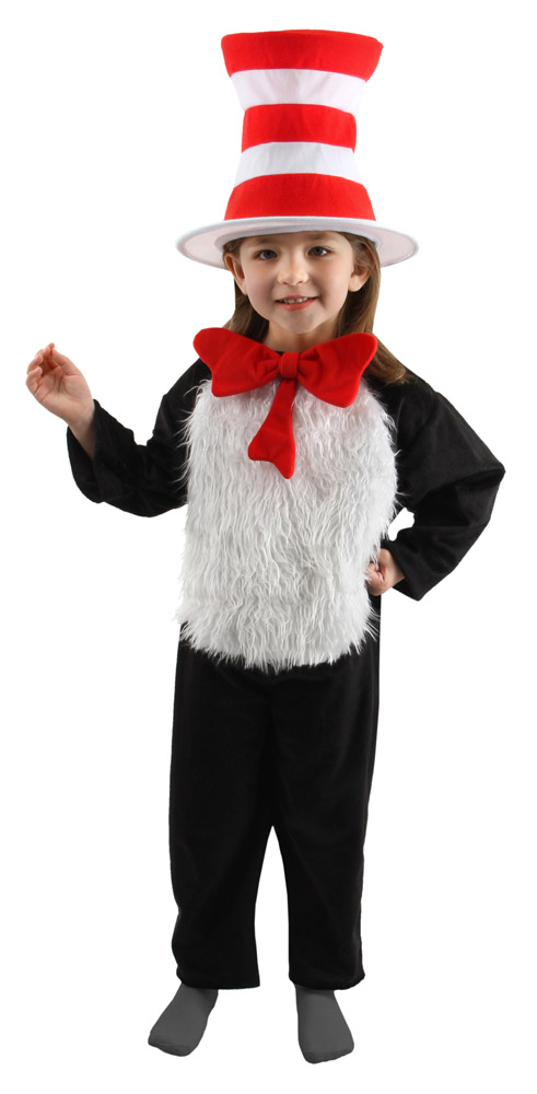 Cat In The Hat Dr. Seuss Costume Kit CHILD Kids 4 6 8 10  