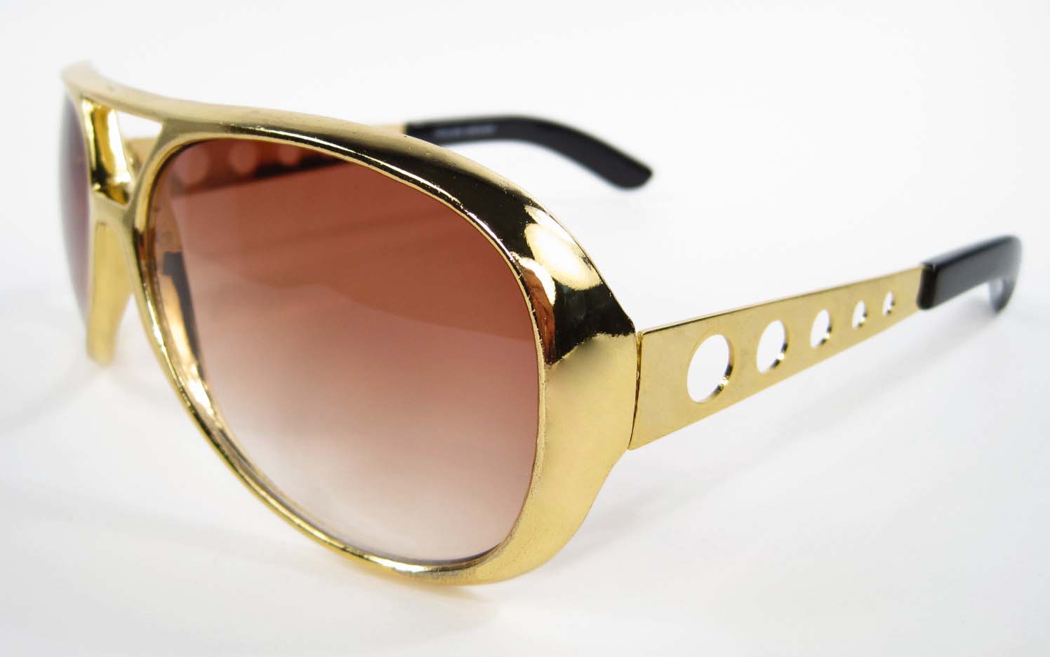 Classic Elvis Presley The King Tcb Rock And Roll Sunglasses Gold Silver 