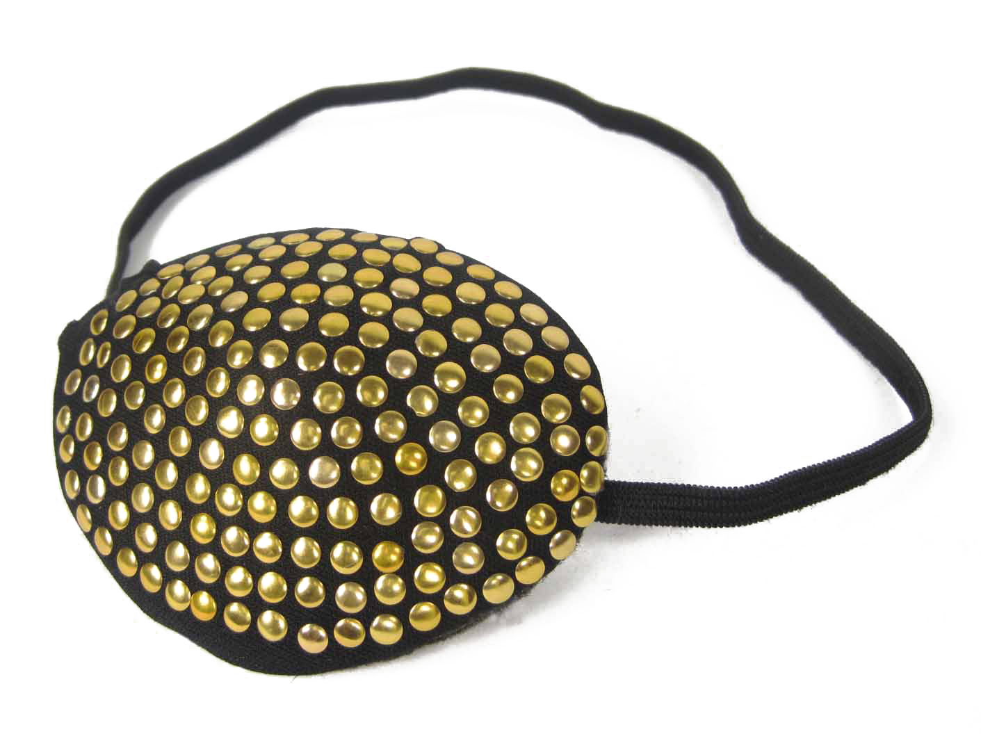 EYEPATCH Biker Studded Pirate Eye Patch Costume Gold eBay