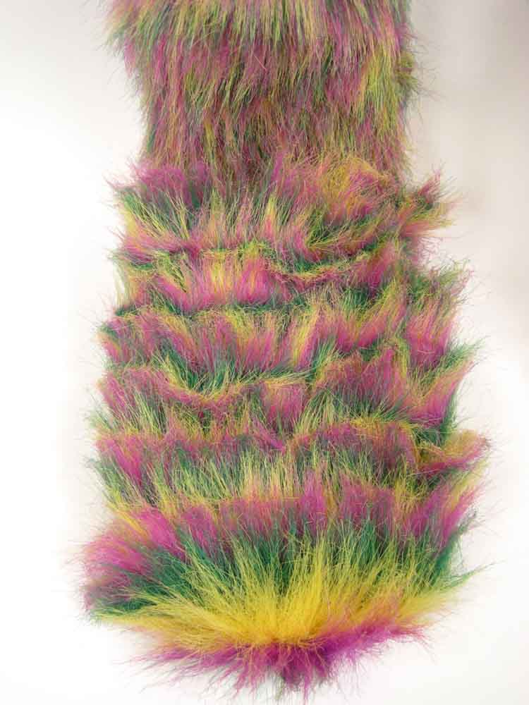 Faux Fur HOOD cat animal pockets striped TEEN gift PINK long arms HAT