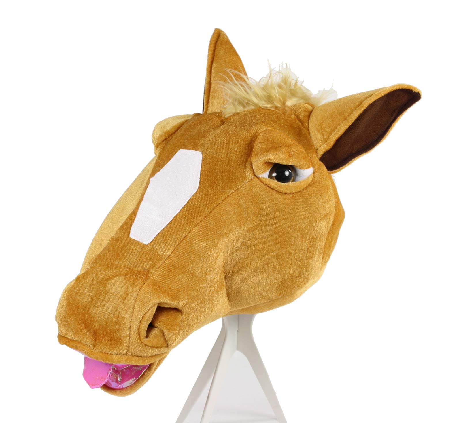 Horse Head Hat Adult Costume Plush Funny Party Tongue Fuzzy Animal