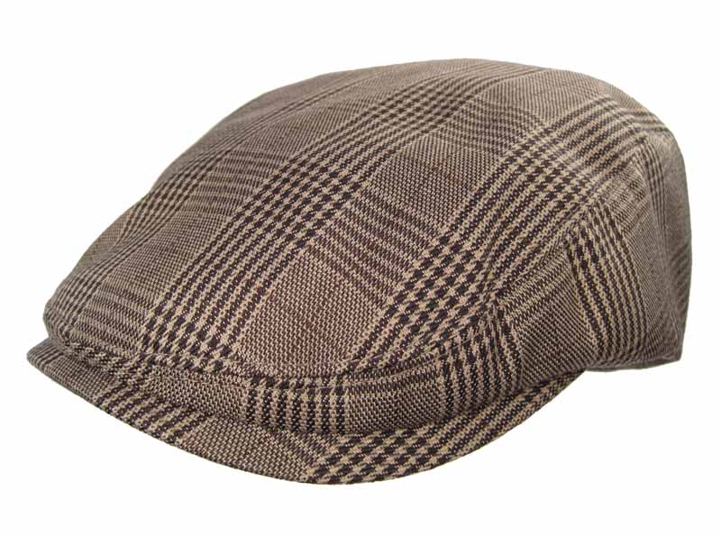 IVY ROADSTER DRIVER NEWSBOY Cabbie Hat PLAID BROWN eBay