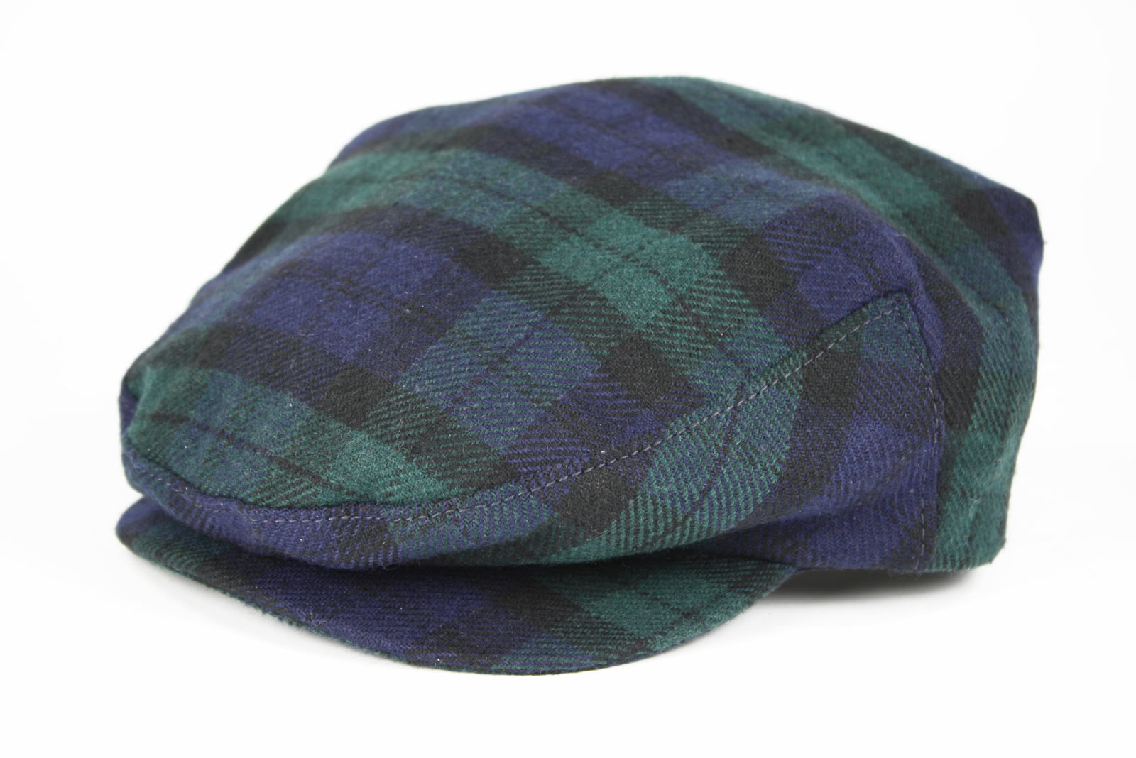 Plaid IVY Newsboy Cabbie Hat Green Blue Scottish Irish Golf Tartan