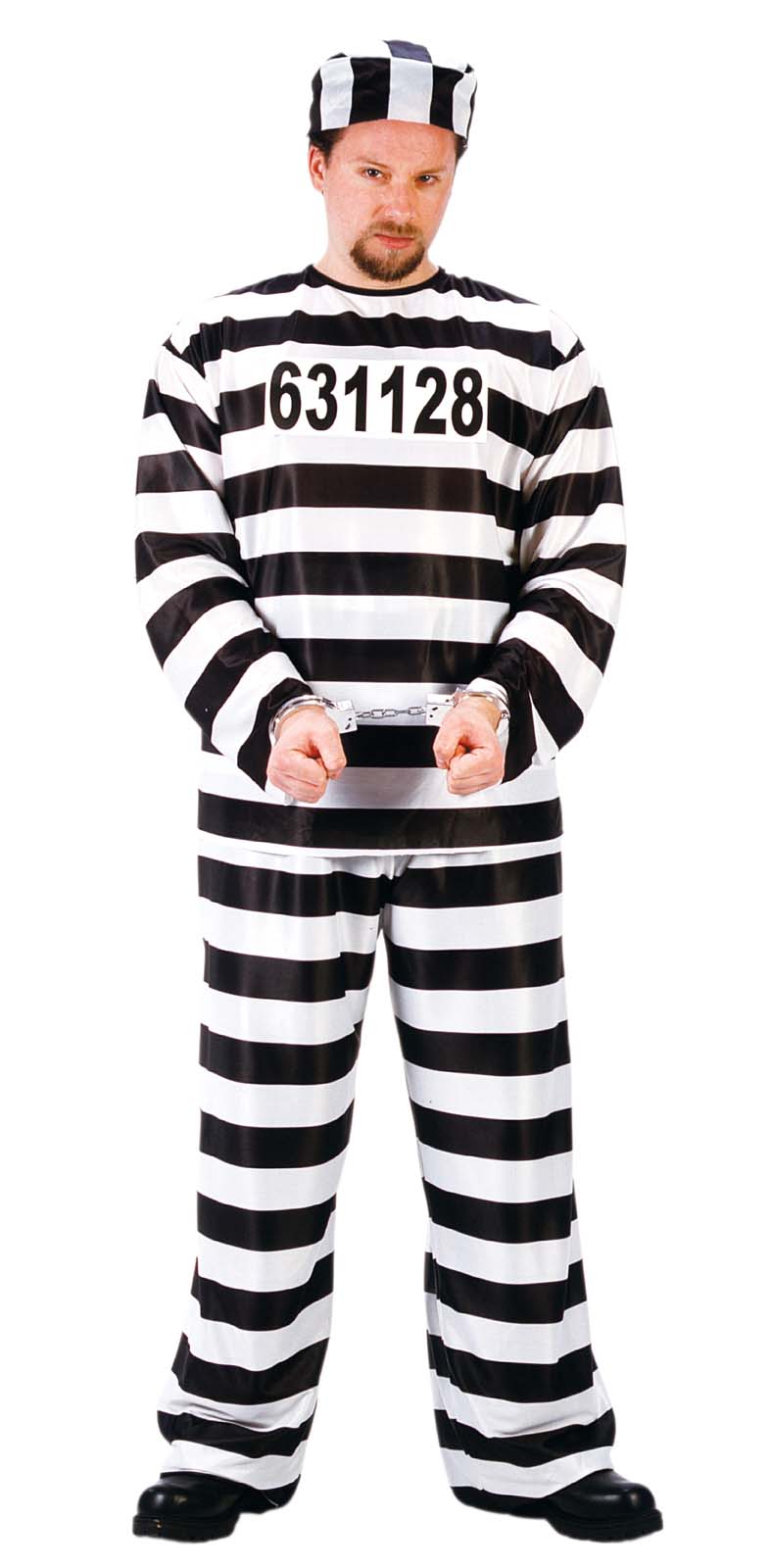 Jailbird Jail Costume Prison Jumpsuit Stripe Convict Inmate Adult Mens Ebay 