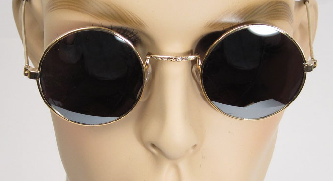 John Lennon Style Mirrored Sunglasses