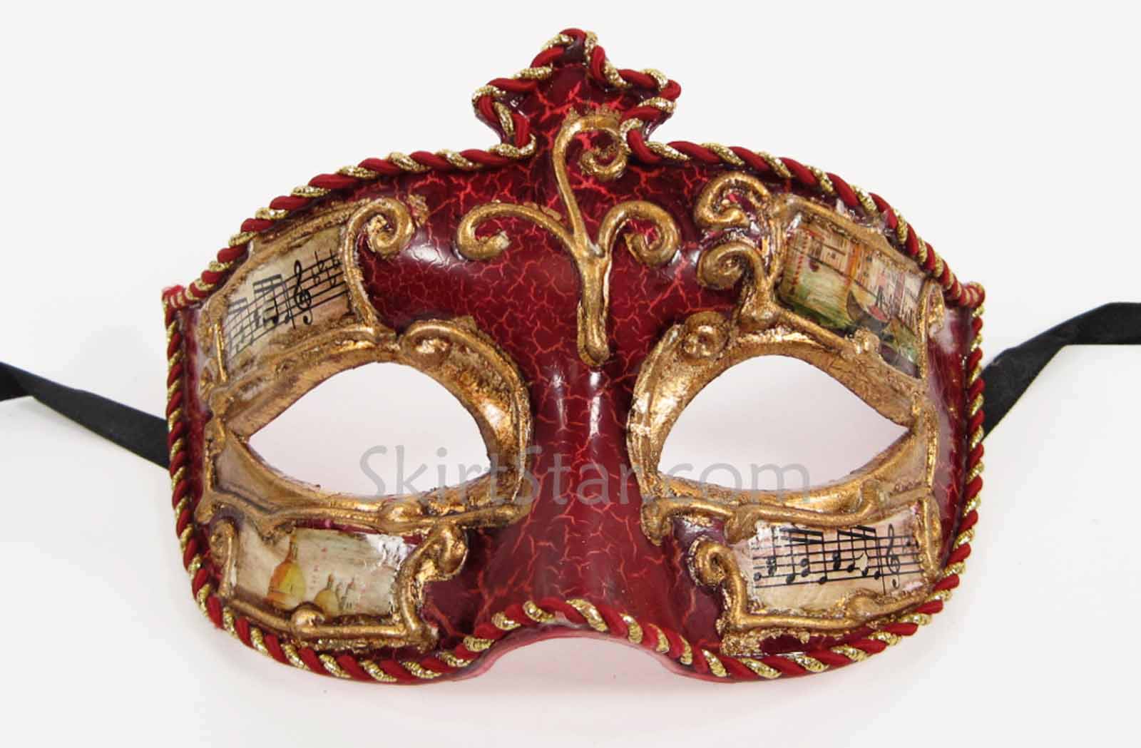 half MASK masquerade Red renaissance fair Costume Mens Womens Victorian