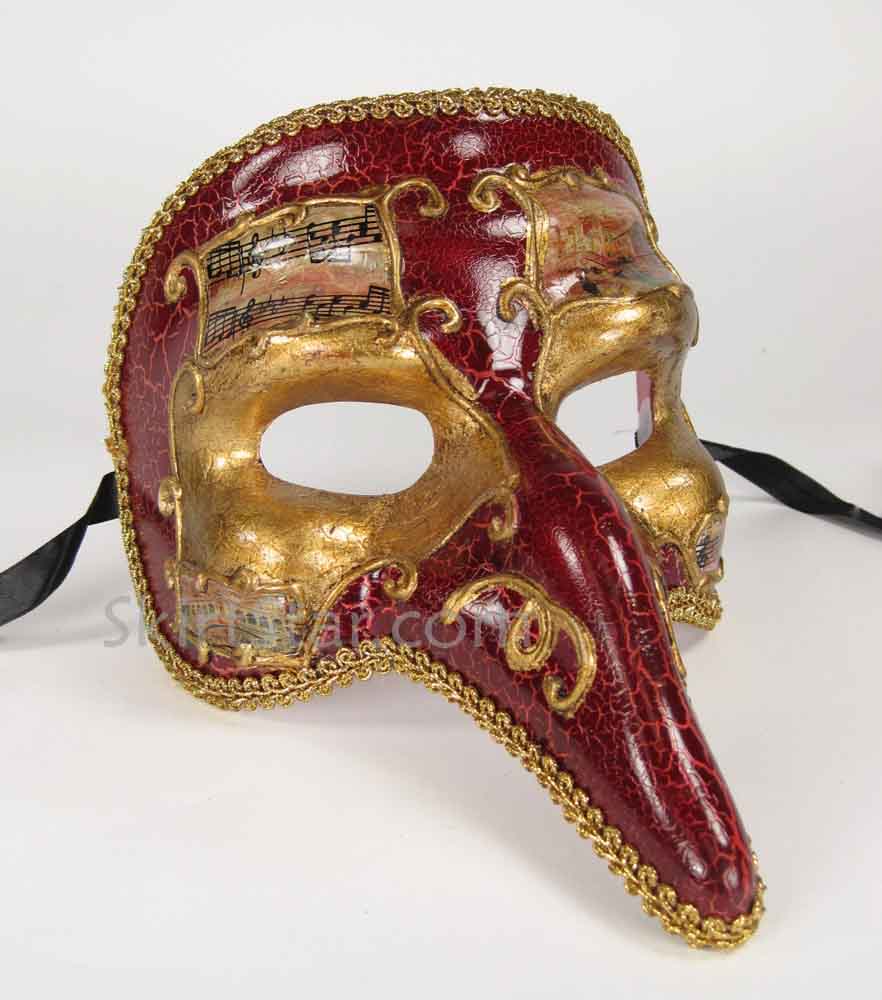 SET of half MASK men women masquerade red feather renaissance fair male eBay