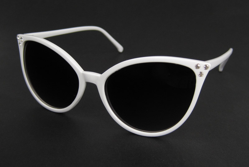 White Sunglasses With Rhinestones | Gallo