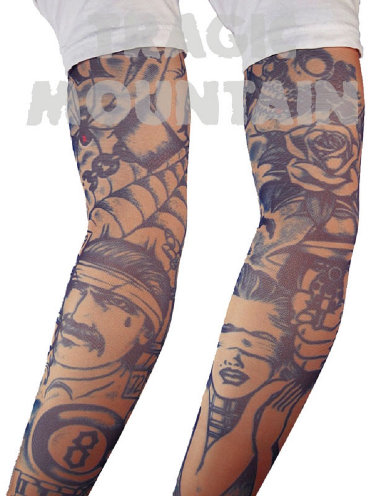Looks as if you have real tattoo's Invisible mesh stretches so it fits