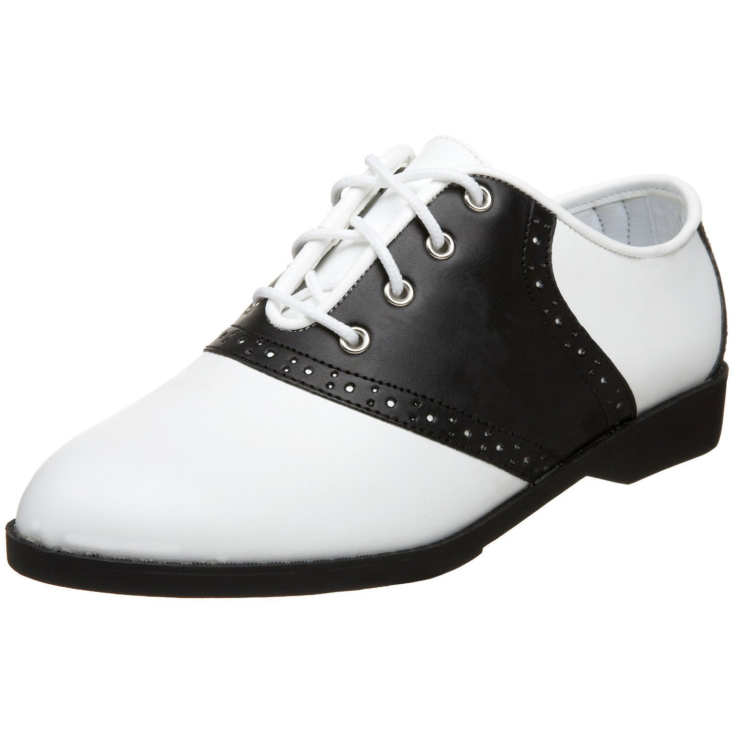 50s Vintage Black And White Saddle Shoes Oxford Grease Swing Dance 