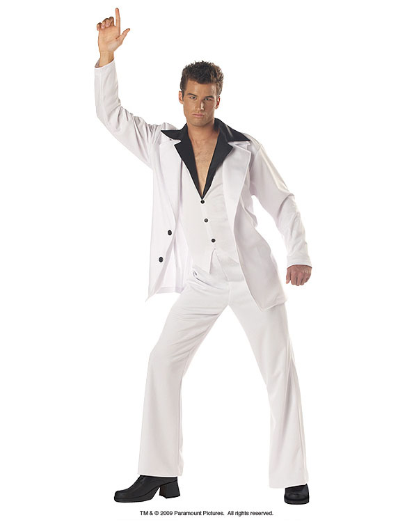 70s saturday night fever white disco dude dance