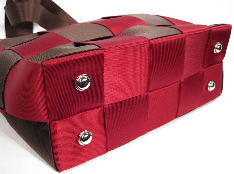 SEATBELT red brown checkered PURSE hand bag seat belt | eBay