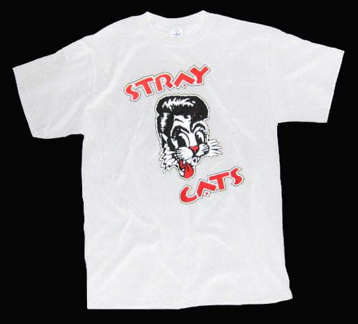 Stray Cats Brian Setzer Rockabilly T Shirt White