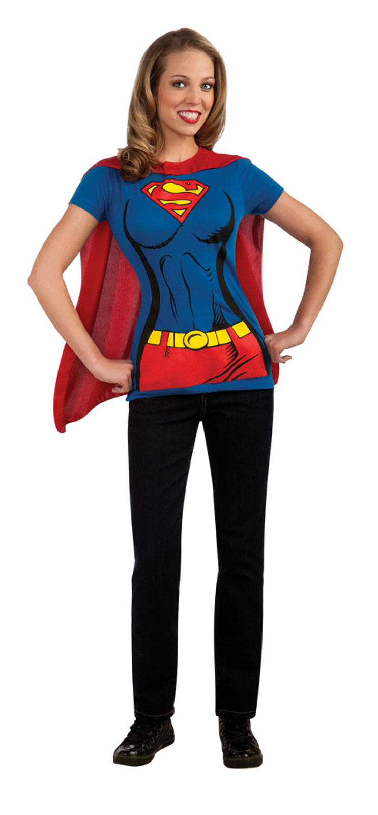 Supergirl Super Girl Superhero Shirt Costume Cape Womens S M L Ebay