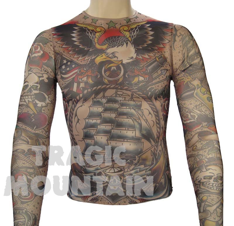 tattoo mesh shirt