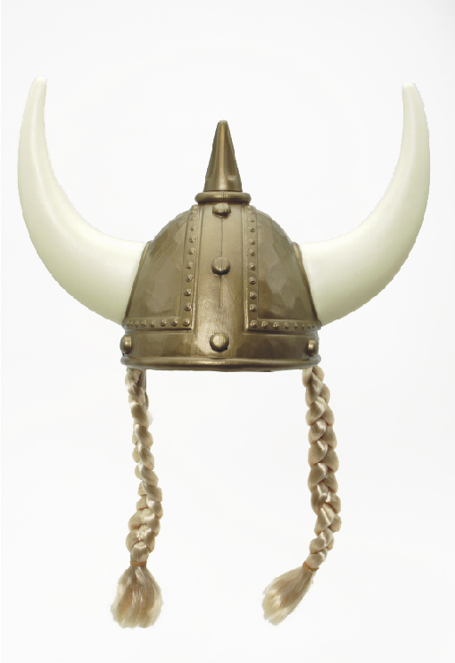 Plastic VIKING the vikings football horn w/ BRAIDS Costume Helmet