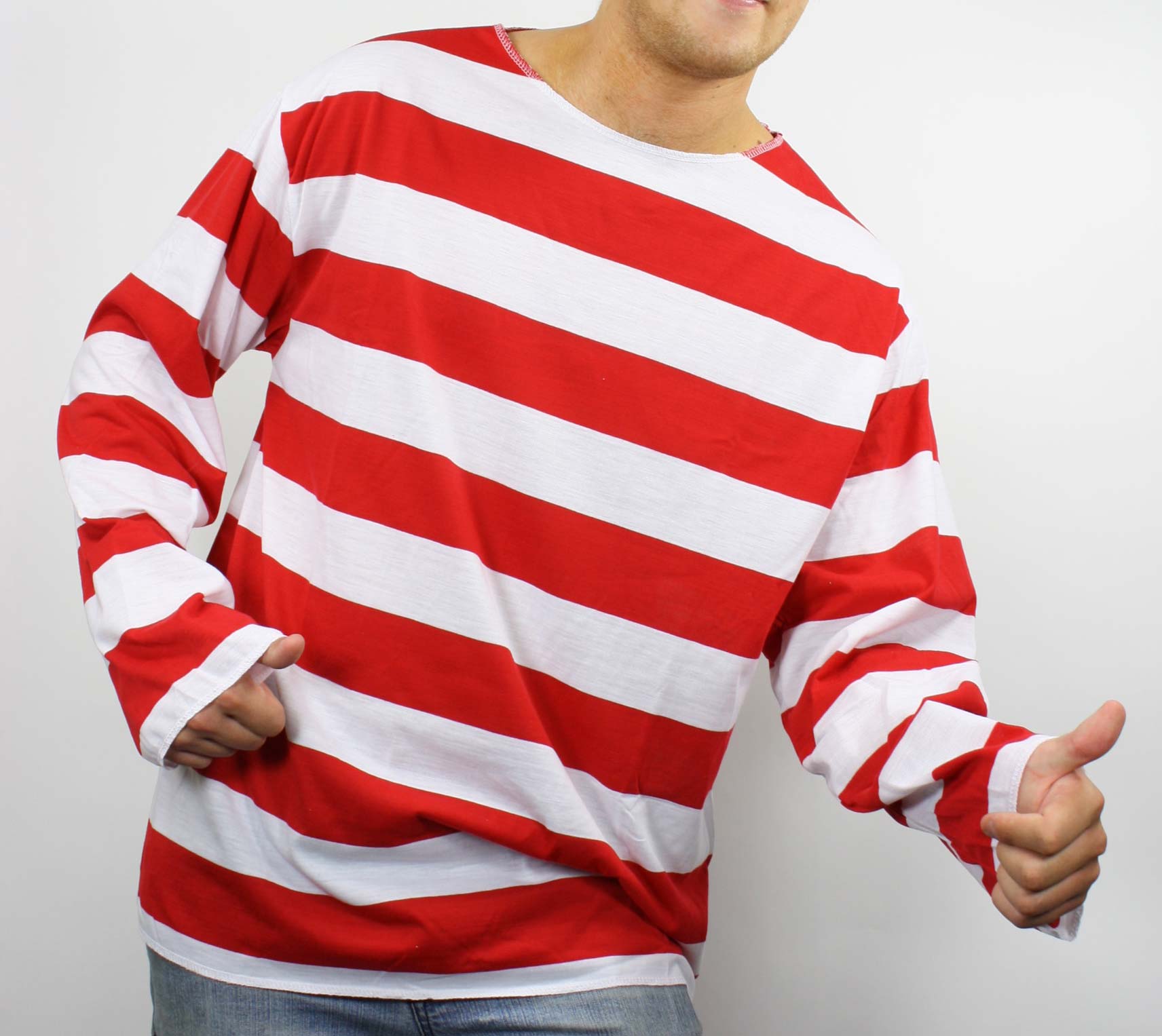 red white striped shirt men's