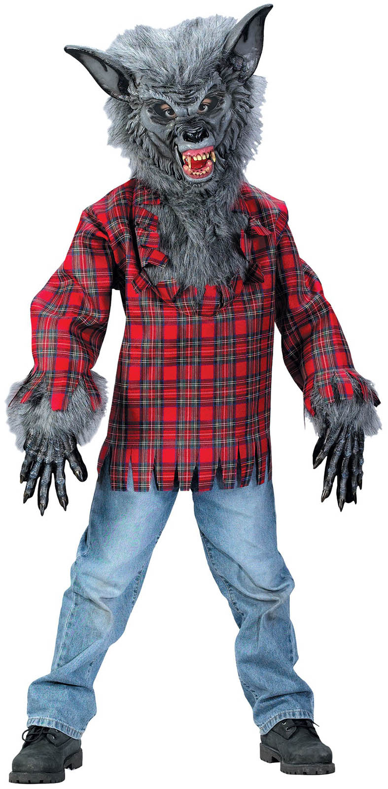 Werewolf WOLF FULL COSTUME Twilight Jacob MASK GLOVES SHIRT Kids Boys