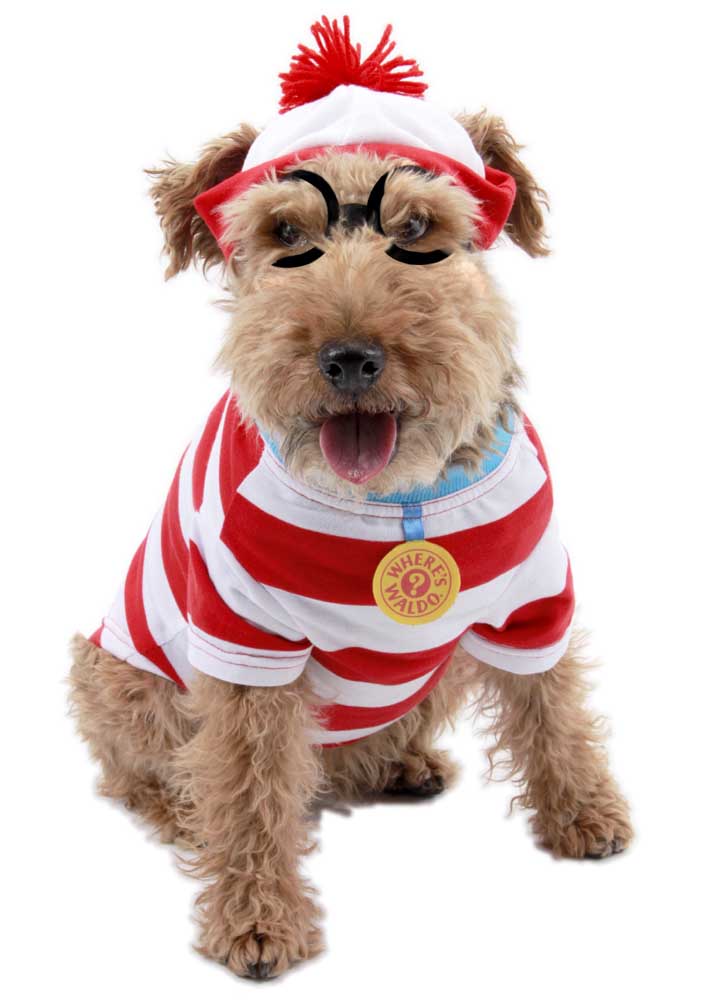 official wheres waldo woof dog costume pet animal small medium