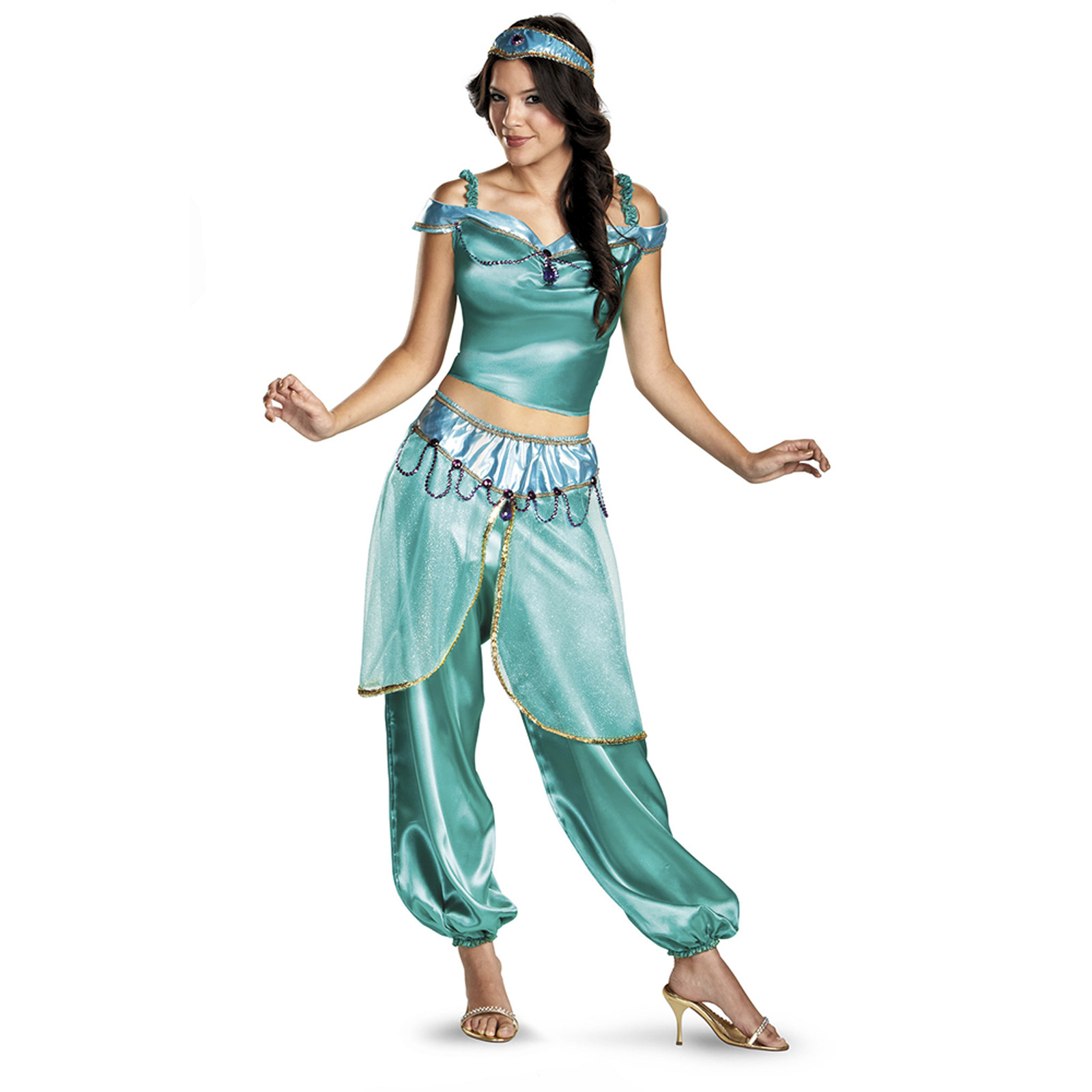 Disney Princess Jasmine Aladdin Deluxe Adult Costume M L | eBay