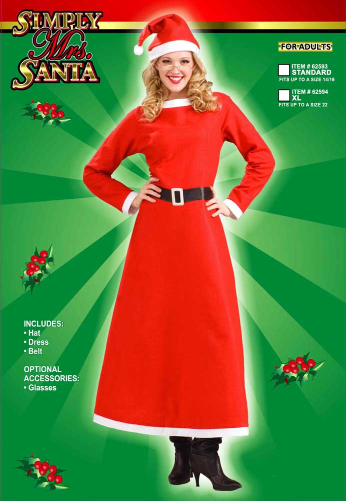 Mrs. Santa Claus Costume Red Pub Crawl Christmas Holiday Dress Women ...