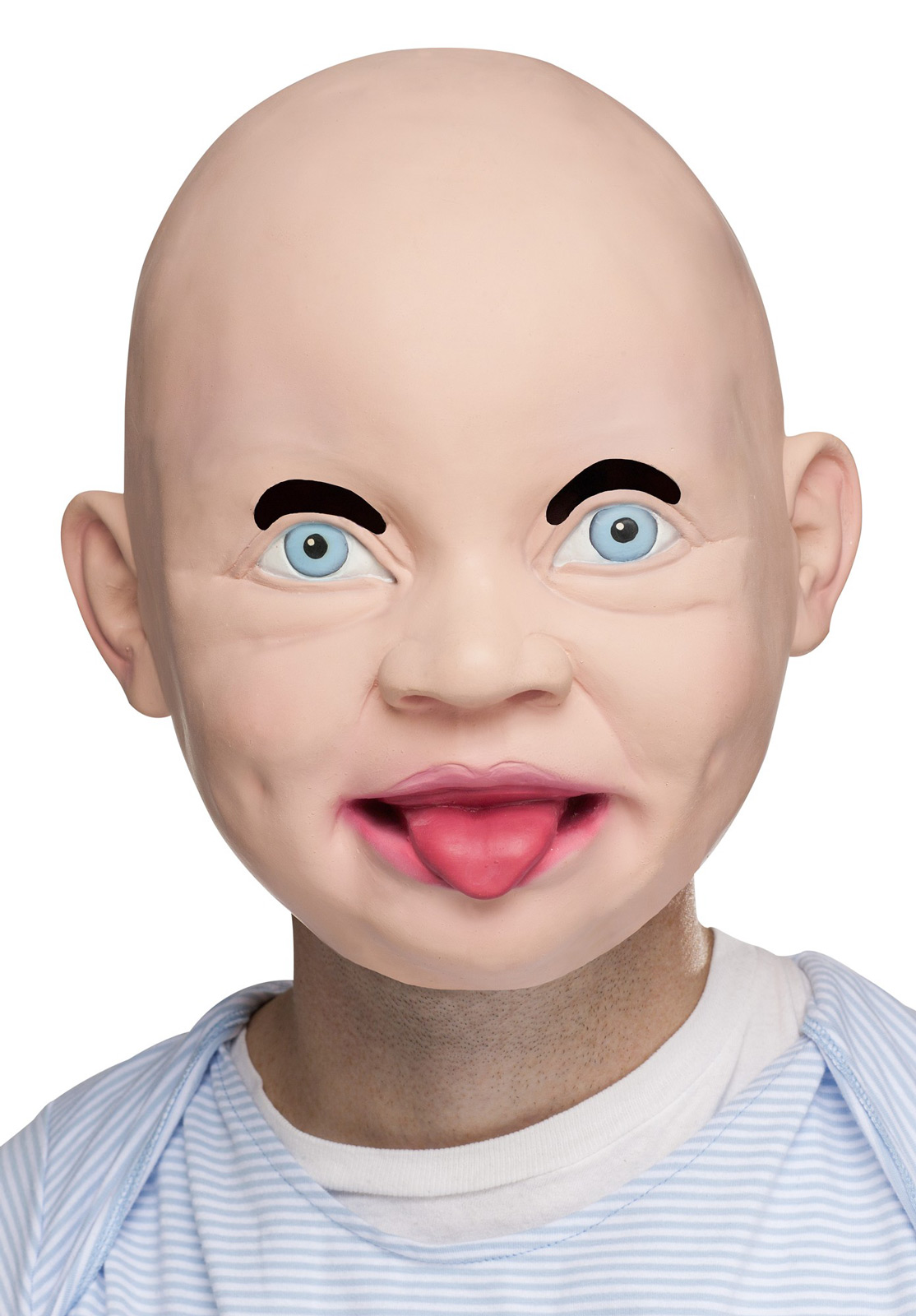 Creepy Cry Happy Sad BABY Full Mask Adult Costume | eBay