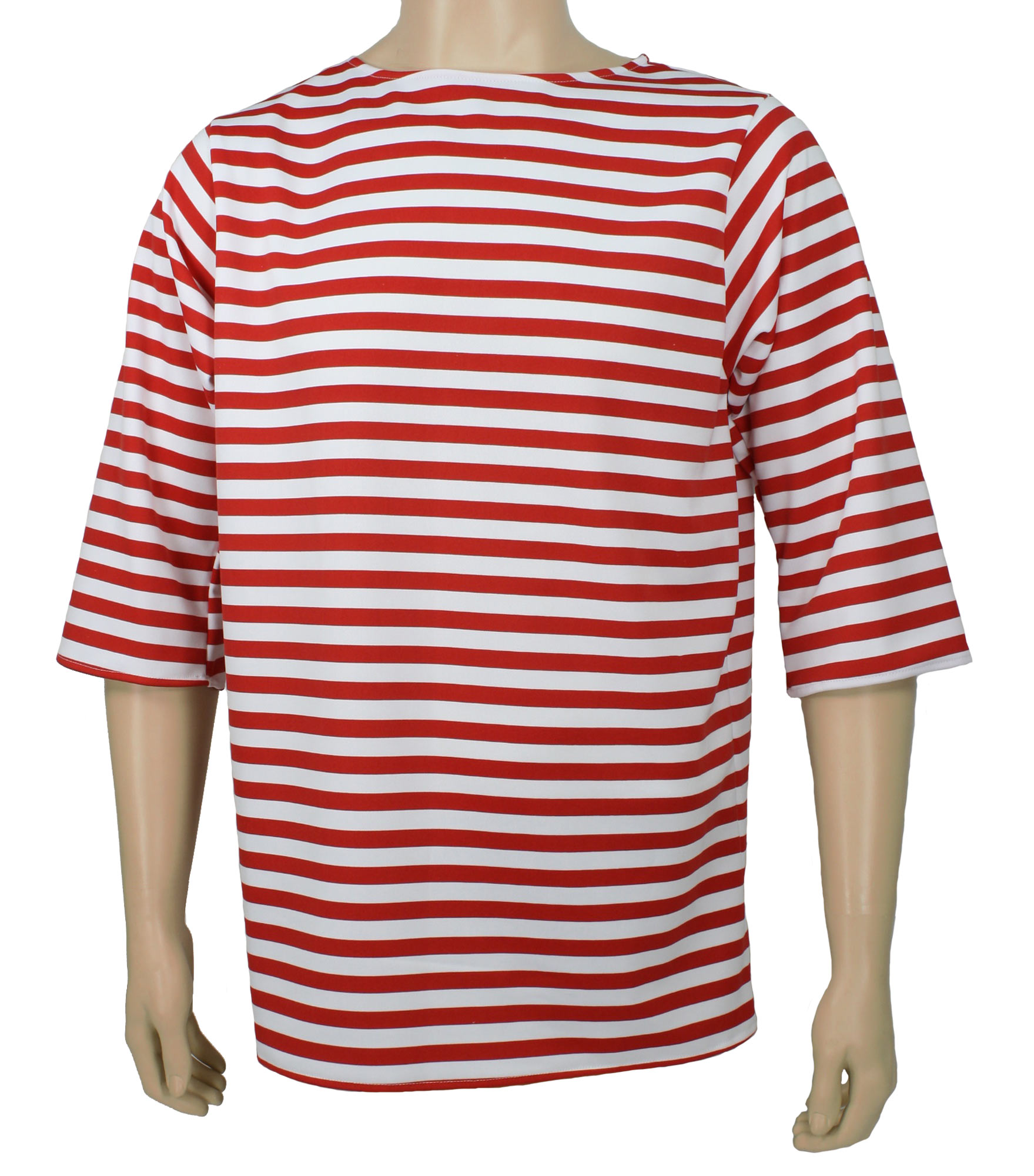 Adult Costume Striped Shirt Elf Pirate Gondolier Striped Red White Men ...