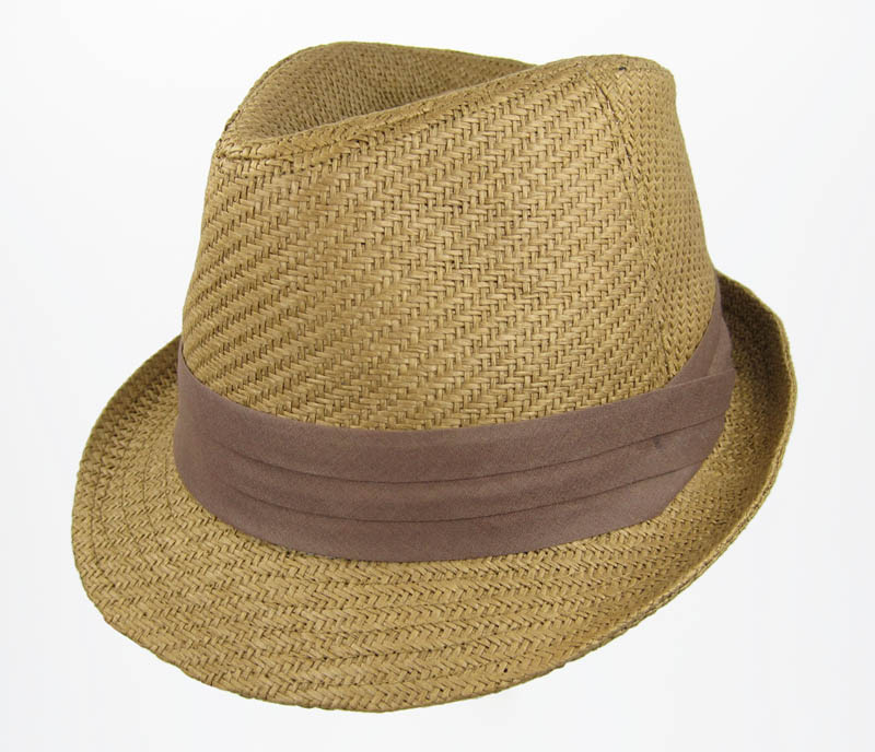 FEDORA summer SWANKY straw MAFIA Crushable Hat Brown | eBay