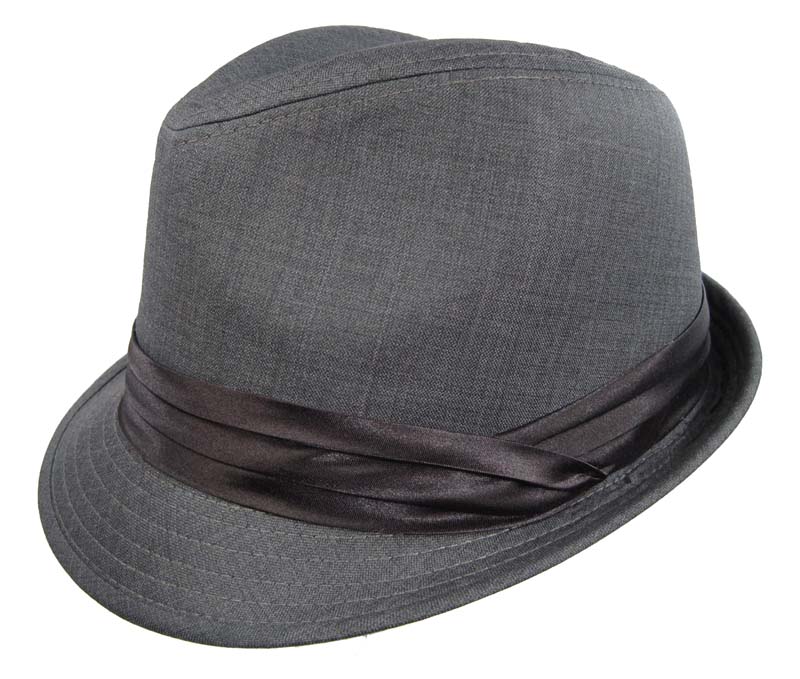 Short Brim FEDORA SWANKY Sinatra Hat GREY  