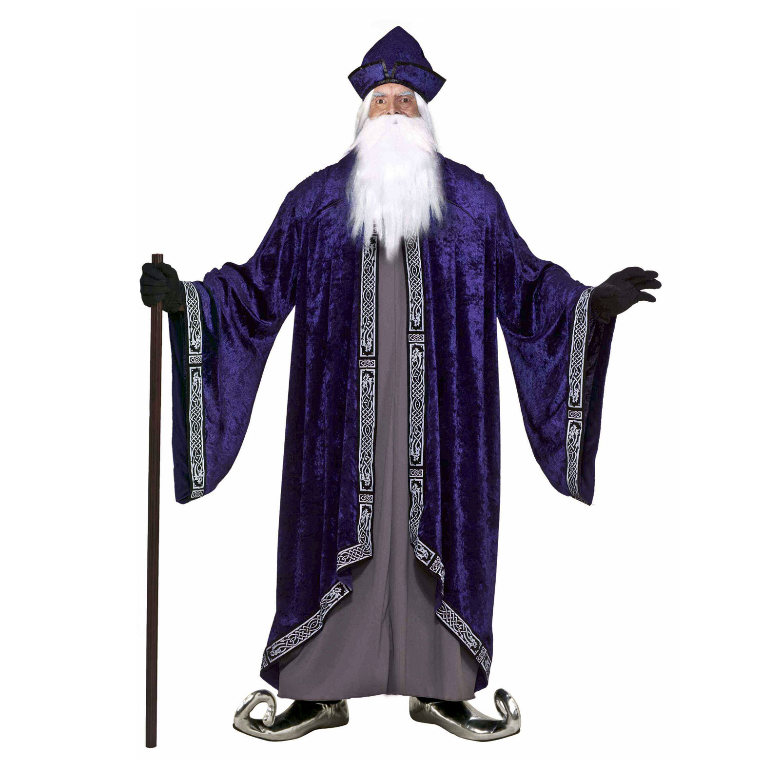 Wizard Warlock Sorcerer Robe Tunic Hat Plus Size Men's Costume XXXL ...
