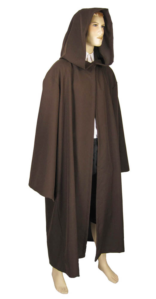 JEDI Obi Wan Wizard Costume CLOAK adult MONK Robe Brown | eBay