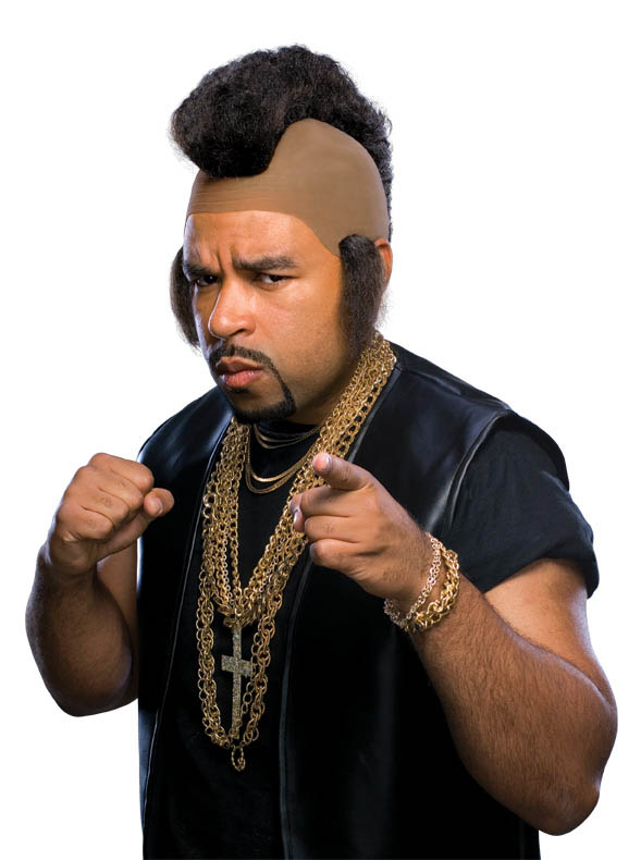 Mr T Mohawk A team BA Baracus Costume Wig  