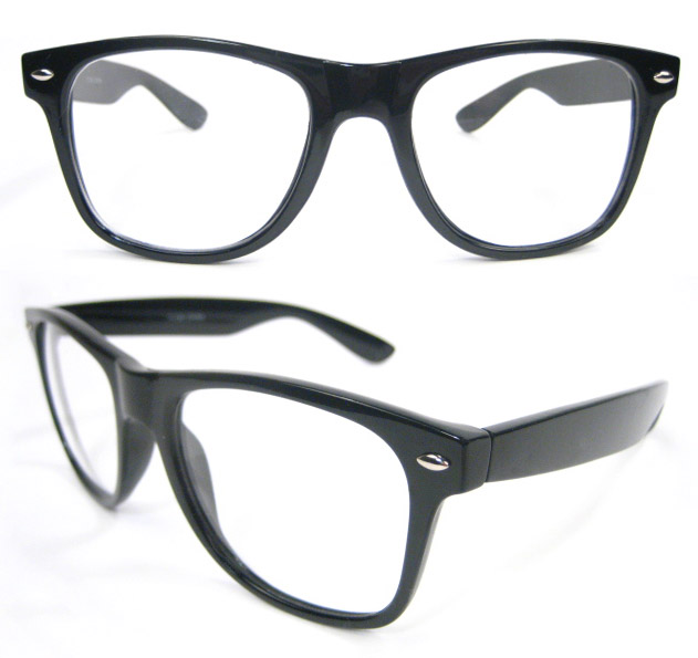 50's Wayfarer Buddy Holly NERD Geek Emo Clear Glasses | eBay