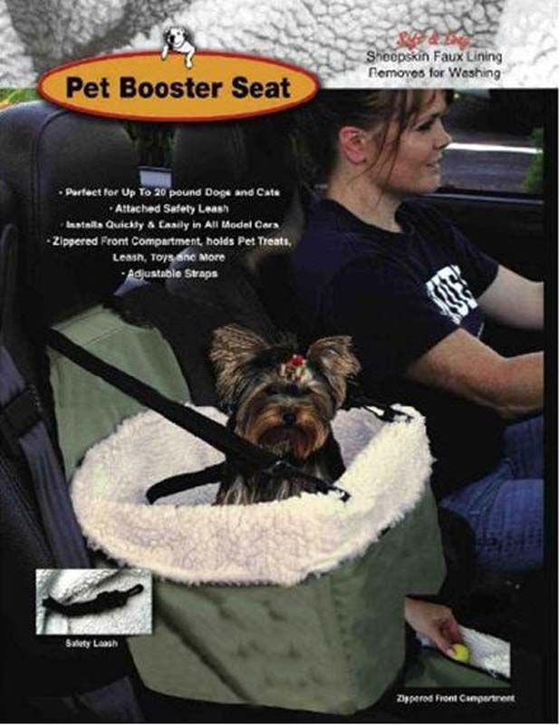 Pet Car Truck Booster Seat Cat Dog 20 lb Faux Sheepskin