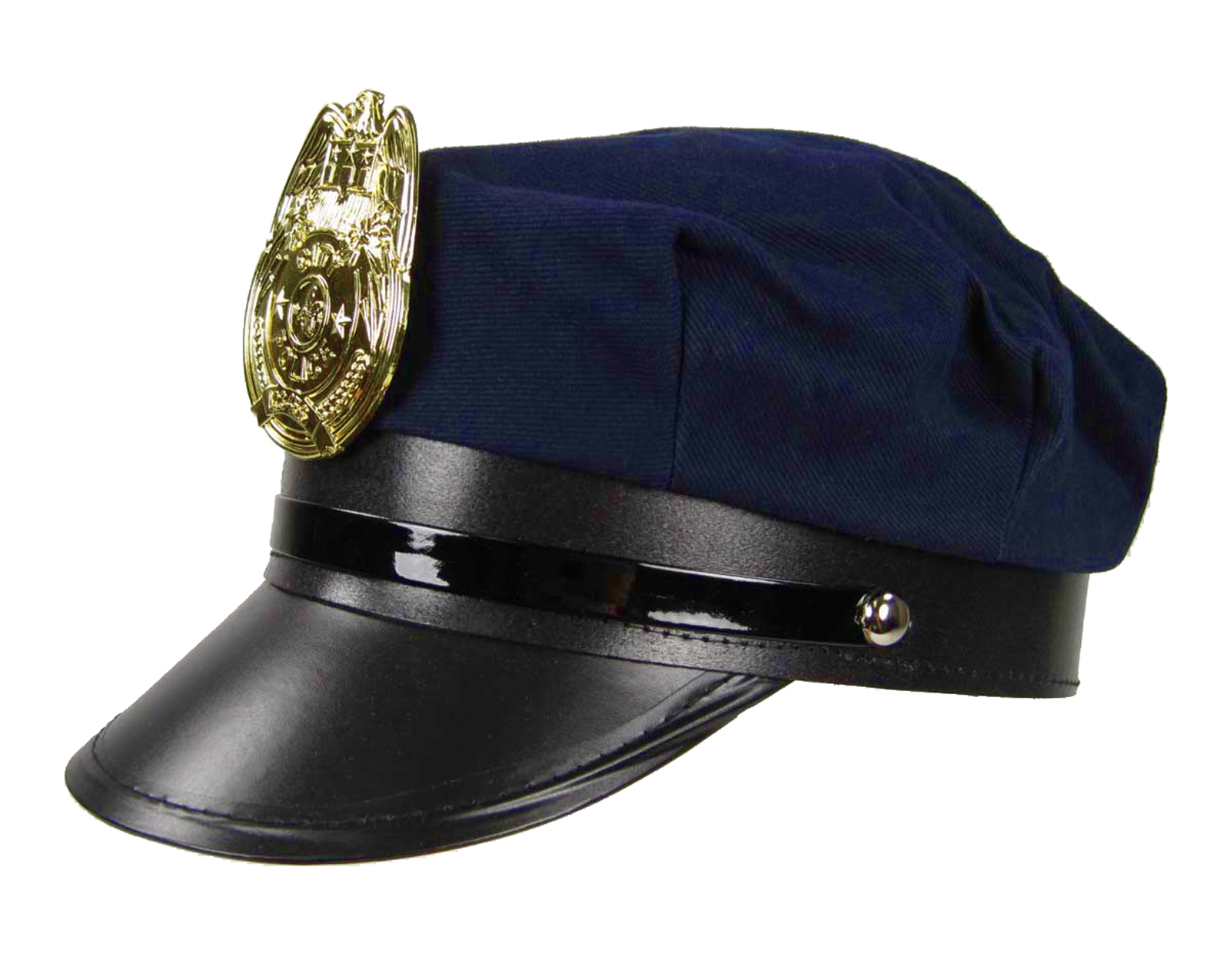 Police Cop Cotton Costume Adjustable Hat Navy with Badge CHILD | eBay