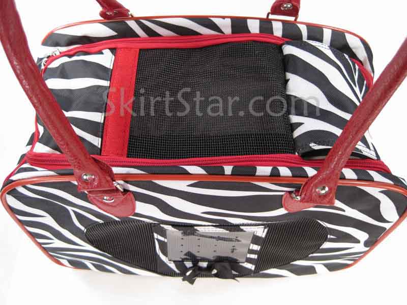 DOG CARRIER bag CAT ZEBRA pet TRAVEL puppy NYLON purse  