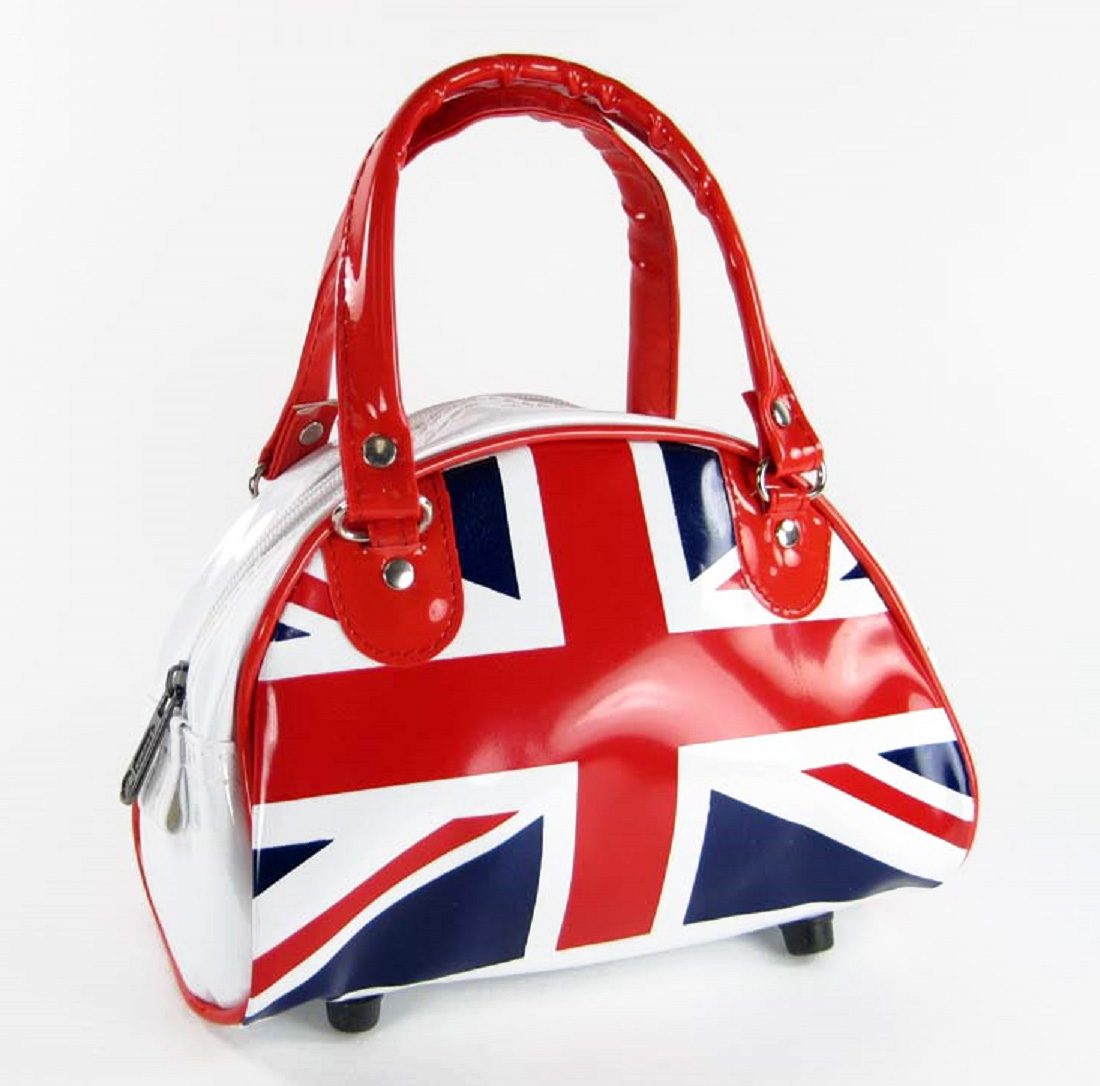 UNION JACK purse handbag BRITISH ENGLAND FLAG vinyl NEW Christmas gift ...