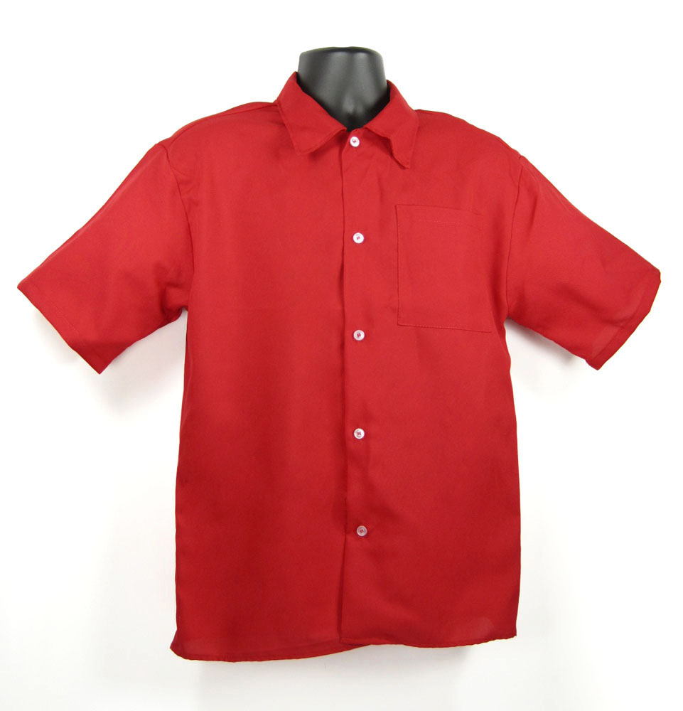 Button Up Hawaiian Style Shirt Red Men's S M L XL | eBay