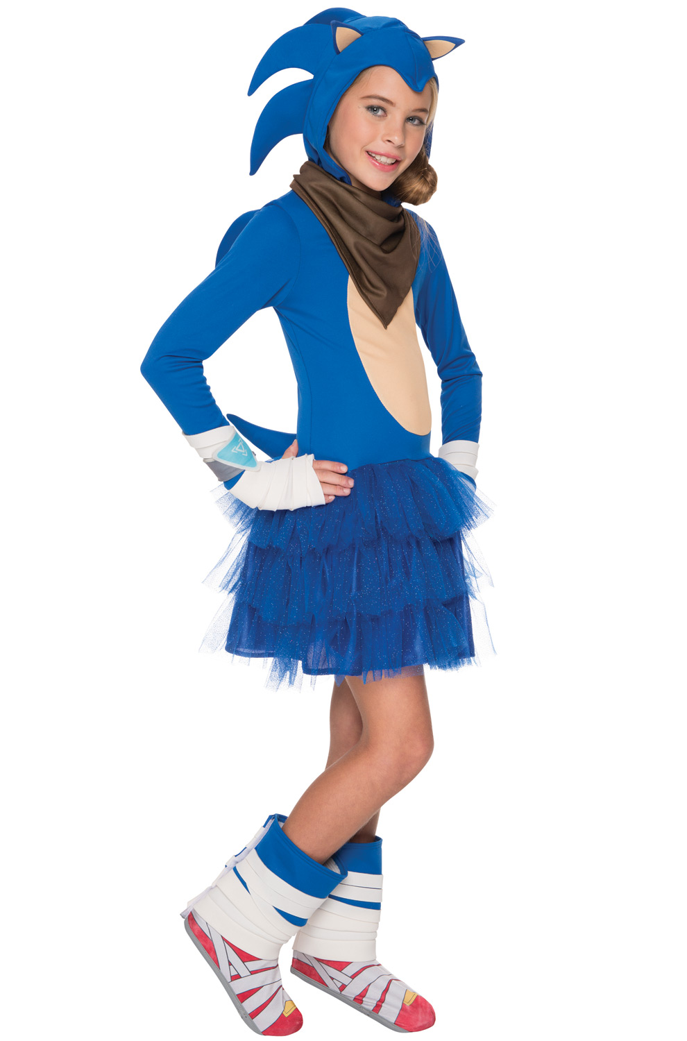 Sonic The Hedgehog Sonic Boom Costume Dress Headpiece Tail Girls 34176 ...